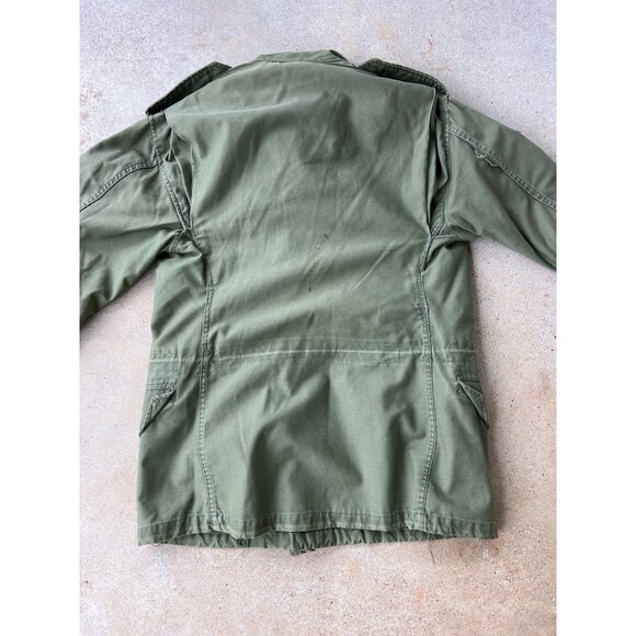 Vintage Military Style Olive Green Jacket With 1-800 Get Lost Patch B4 - Picture 7 of 7